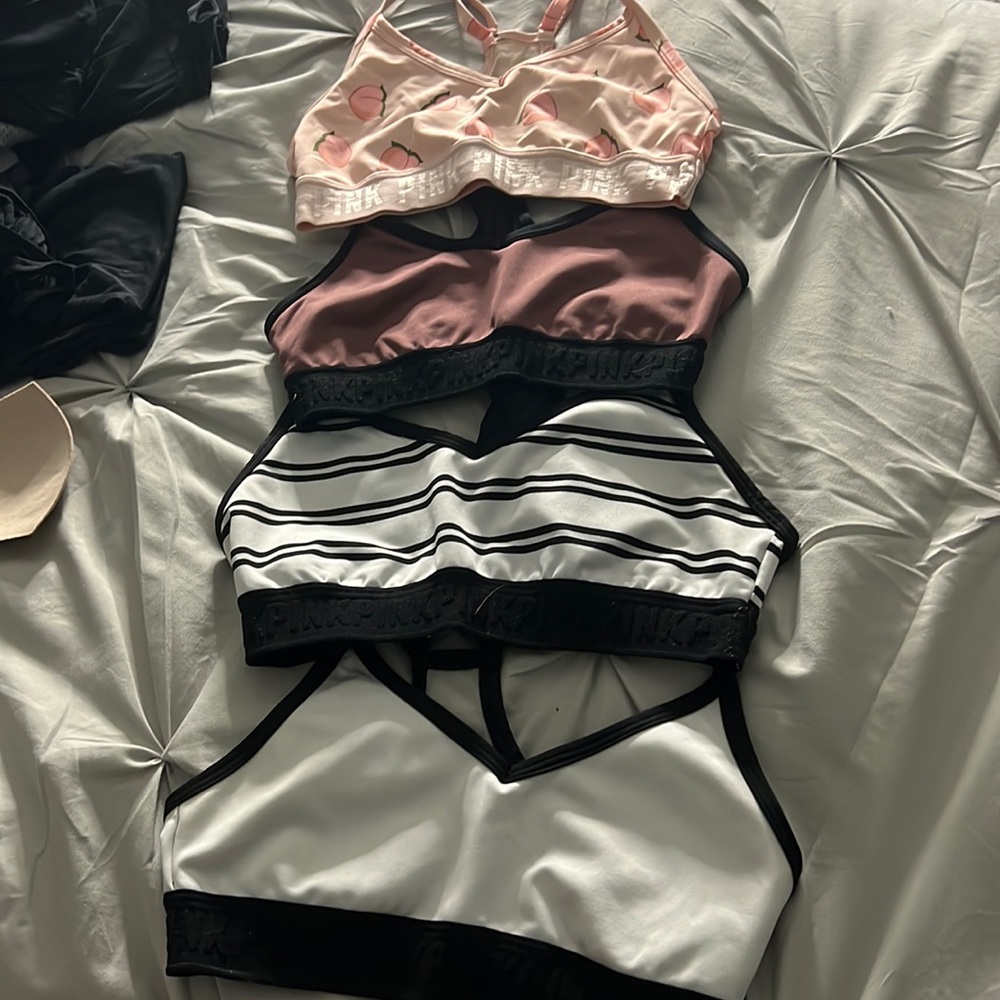 4 Pink Sports bras